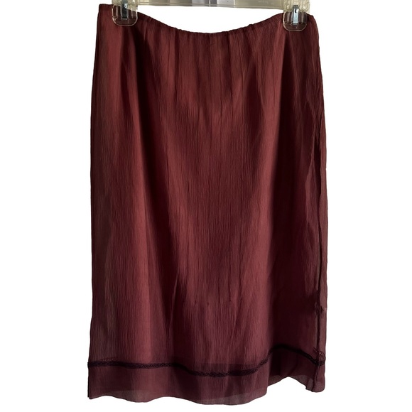 Vintage Max Studio 100% sheer silk lined skirt size S - Picture 1 of 8